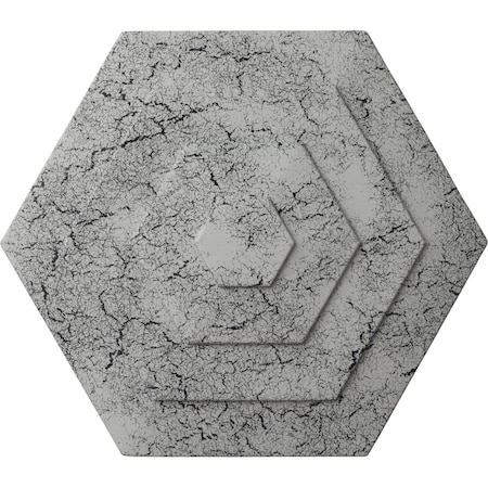 Ekena Millwork Woodruff Ceiling Medallion, Hand-Painted Ultra Pure White Crackle, 23 1/4"OD x 7/8"P CM23WFUWC